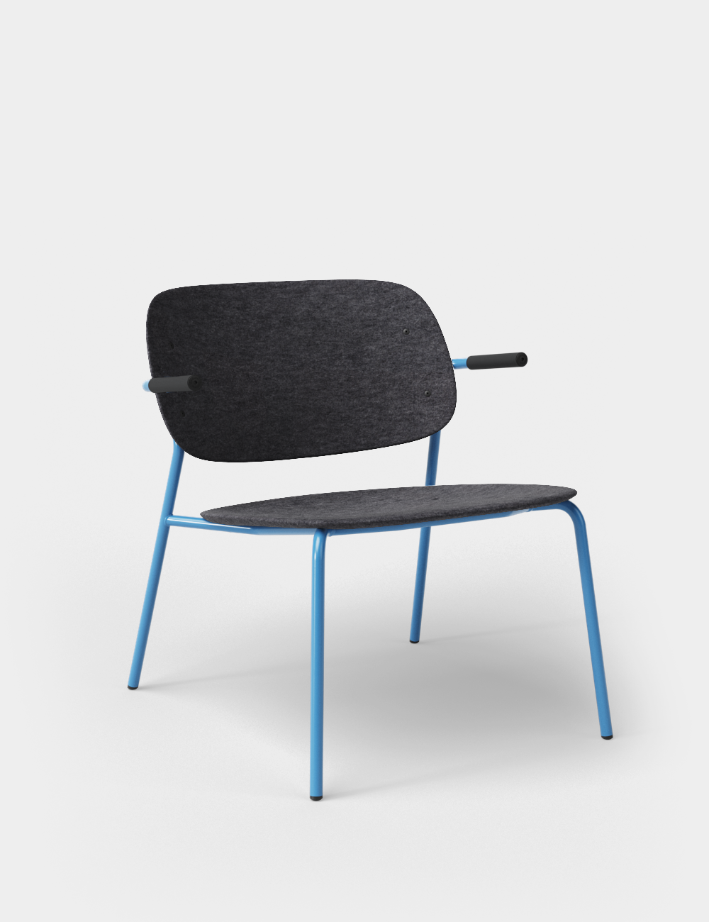 DUNKELGRAU-LCIHTBLAU-5012 Hale PET Lounge Chair Armrests- Colour Frame