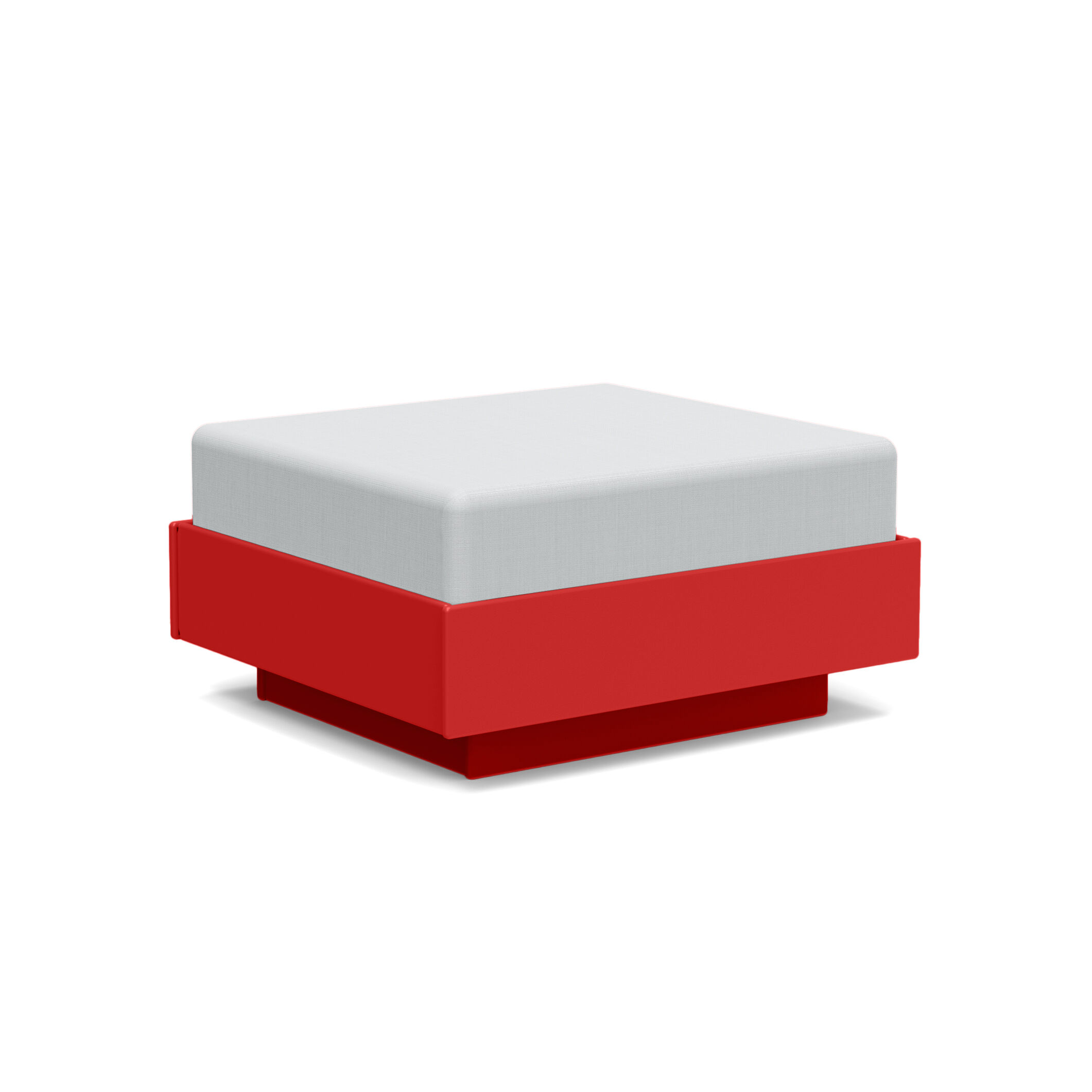 nisswa_ottoman_red_silver Loll Designs - Nisswa Ottoman Beistelltisch (71,1x63,5 cm)