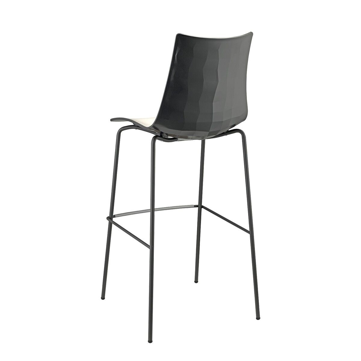 ZEBRA-ANTHRABsyMw5wLqIbFD SCAB - ZEBRA Bicolore Barhocker Rahmen Anthrazit beschichtet