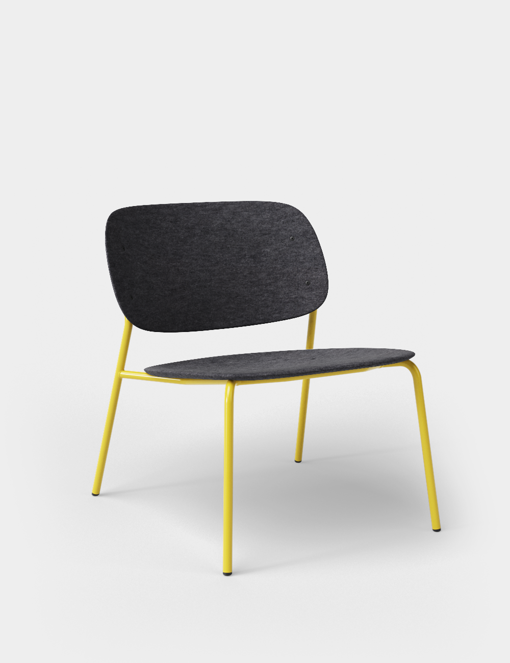 1012-DUNKELGRAU Hale PET Lounge Chair - Frame - Fine Texture