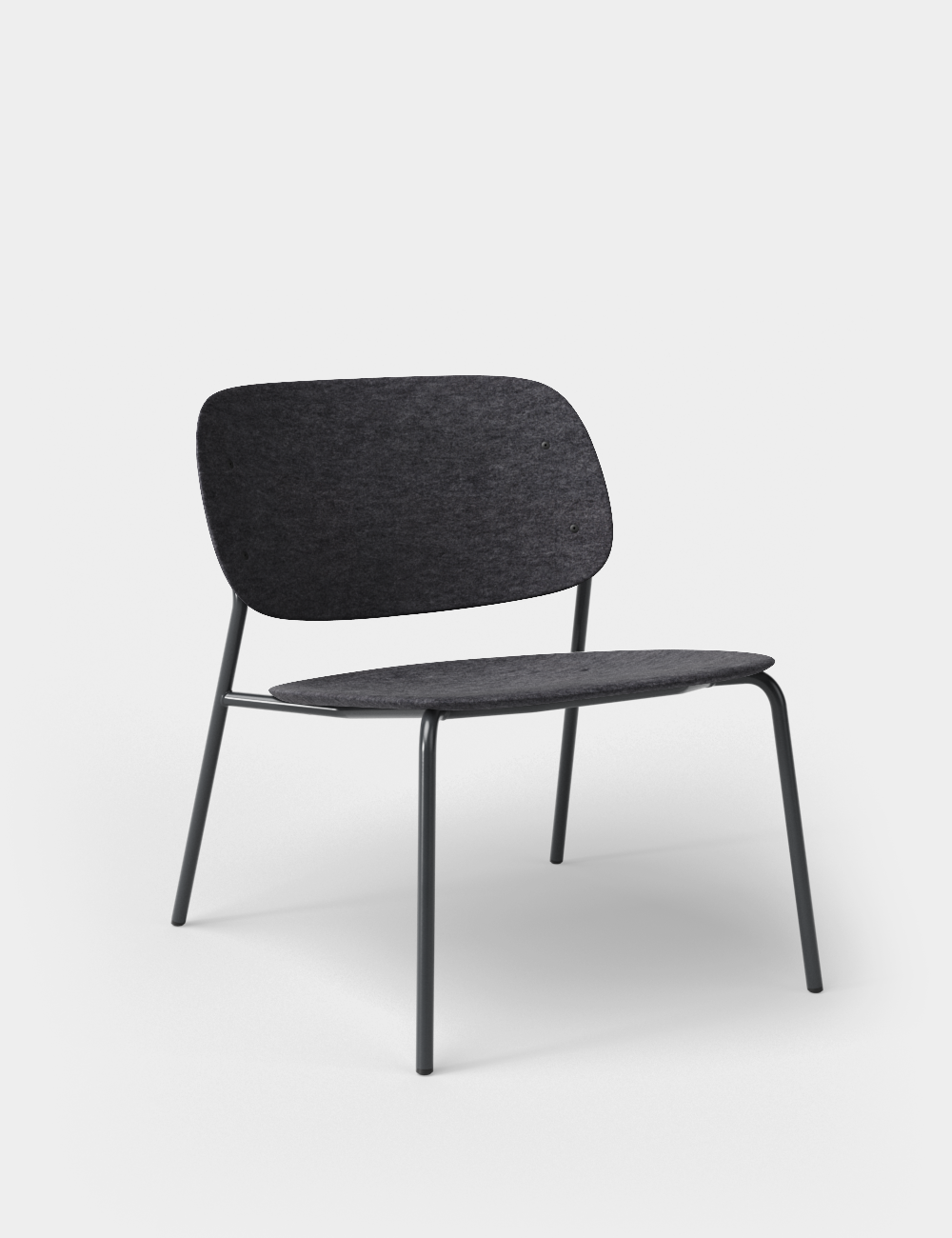 9011-DUNKELGRAU Hale PET Lounge Chair - Frame - Black/White