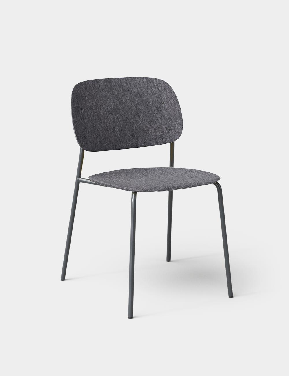 Dunkelgrau-Schwarz Hale PET Stack Chair - Frame - Black/White