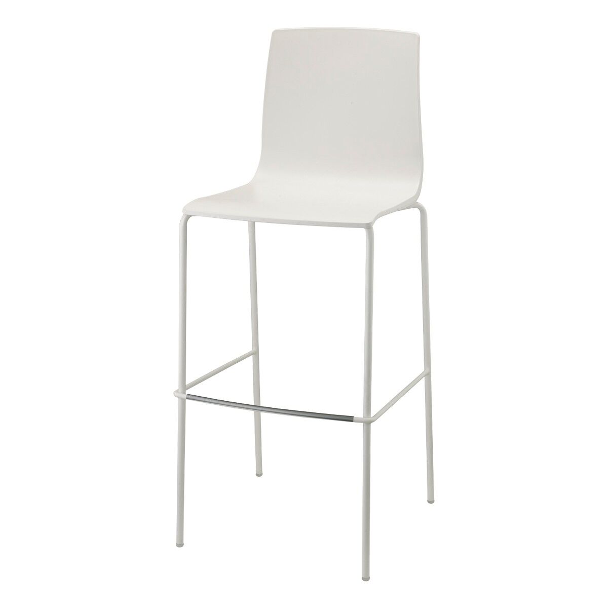 2575-LINEN-RAHMEN-WEISS-VORNE SCAB - ALICE Barhocker Rahmen Leinen beschichtet